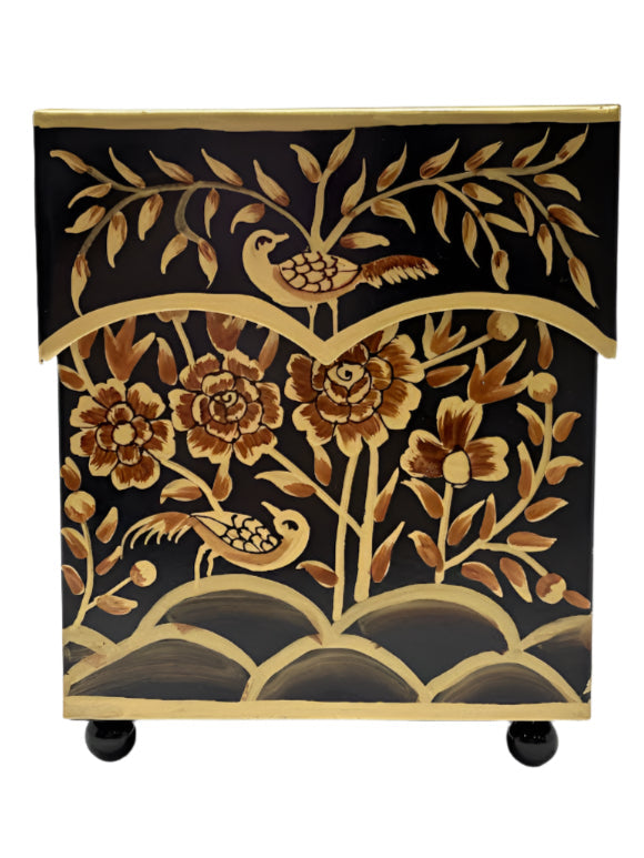 Black & Gold Pheasant Tissue Holder