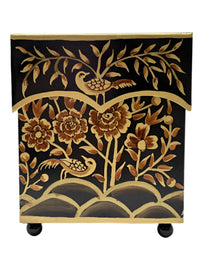 Black & Gold Pheasant Wastepaper Basket