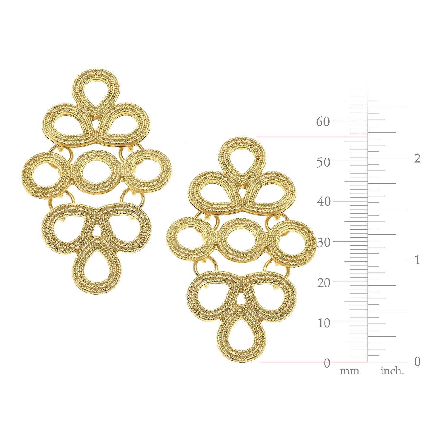 Gold Multi Circle Post Earrings