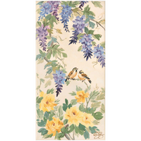 Amelia: A Chinoiserie Fine Art Print with Wisteria, Peonies &amp; Birds (Various Sizes)