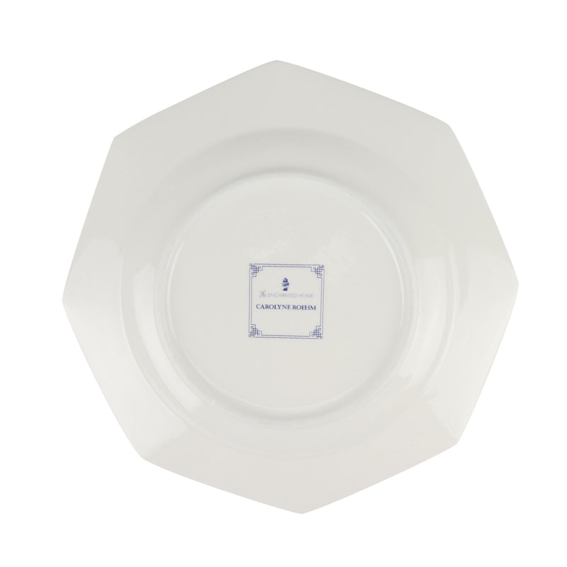 Lily of the Valley and Butterfly Green and White Salad Plate