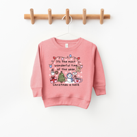 Girls Most Wonderful time of the Year Sweatshirt (Various Colors)