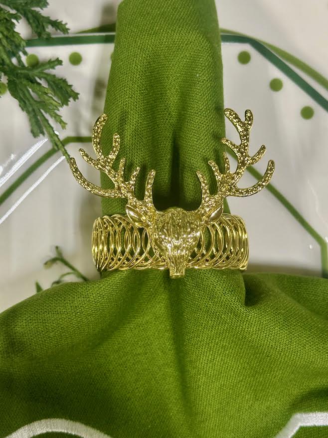 Stag Deer Set of 4 Napkin Ring