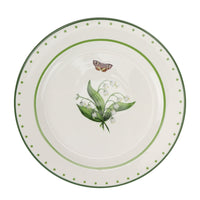 Lily of the Valley Green and White Dinner Plate