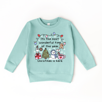 Girls Most Wonderful time of the Year Sweatshirt (Various Colors)