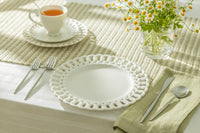 White Heirloom Porcelain Dinner Plate – 10.25"