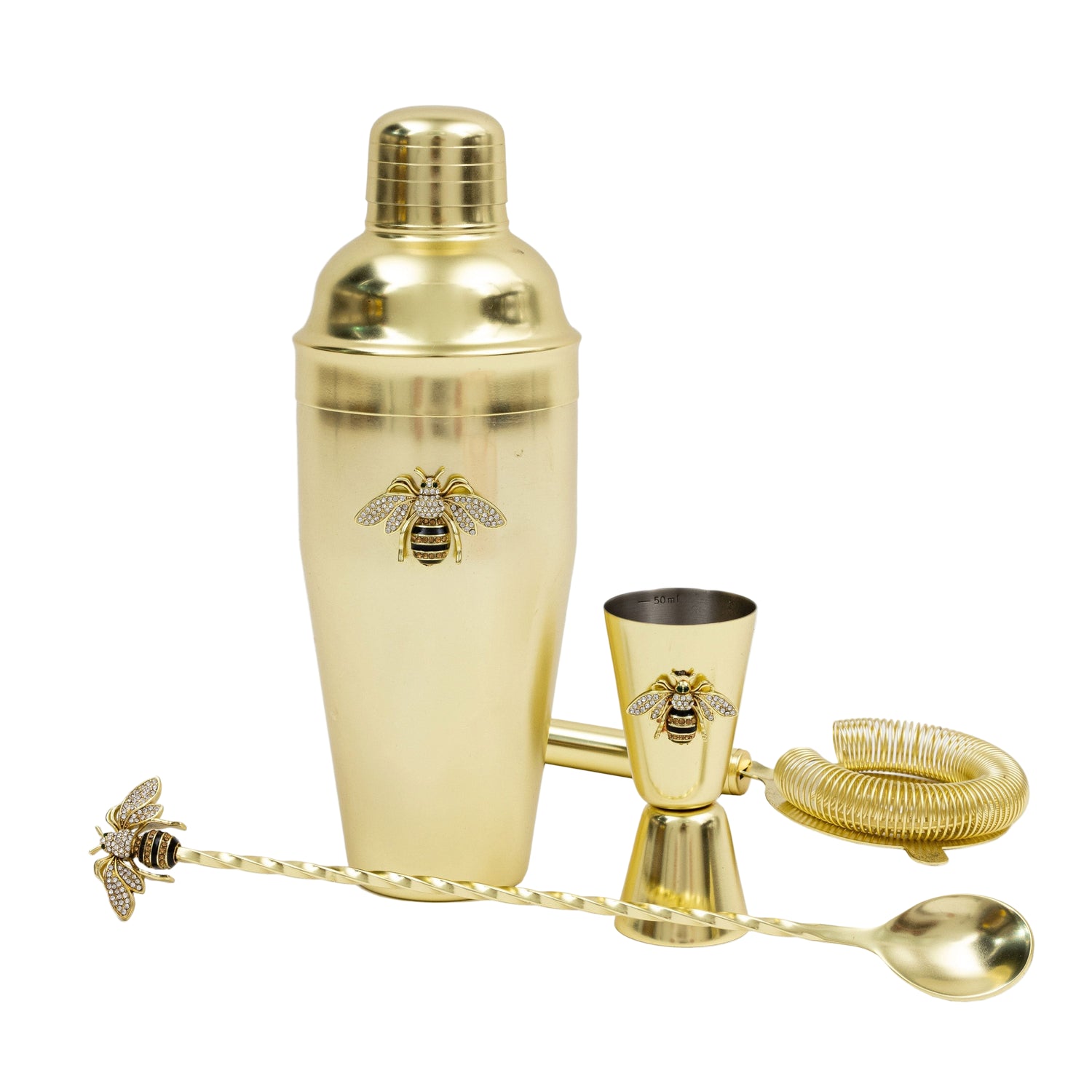 Stripey Bee Cocktail Shaker Set