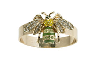 Skinny Stripey Bee Napkin Rings – Green (Set of 4)