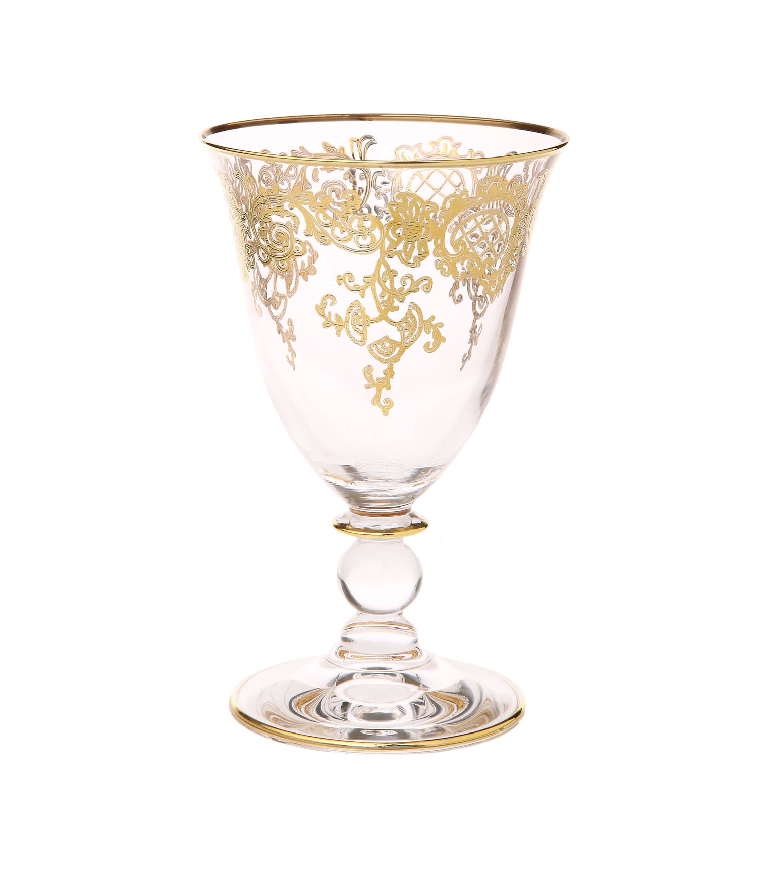 24 Karat Gold Short-Stem Wine Glass