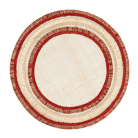 Ruffle Edge Straw Placemats – Red (Set of 4)
