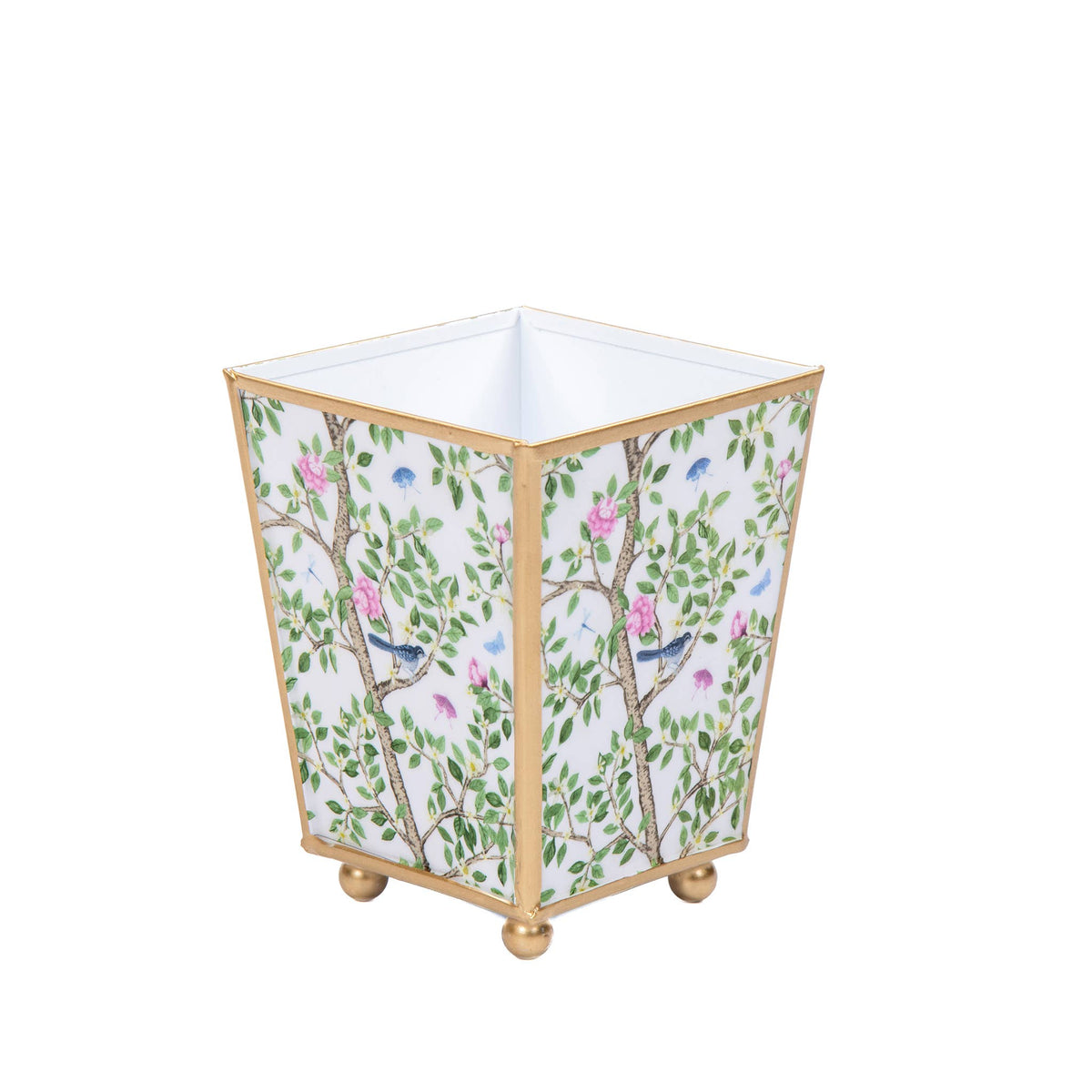 Elsie’s Garden Enameled Square Cachepot Planter – 6"