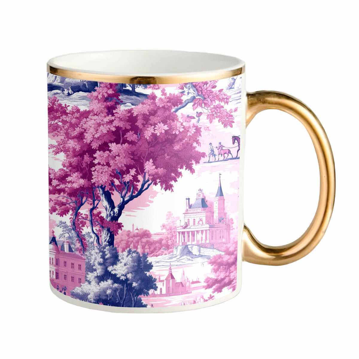 Blue /Pink Toile Mug