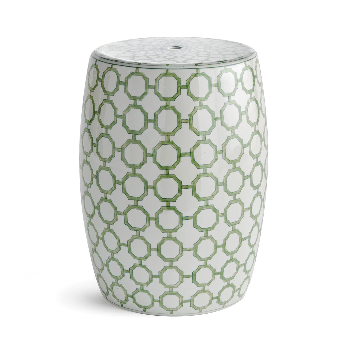Imperial Link Green and White Chinoiserie Stool