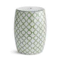 Imperial Link Green and White Chinoiserie Stool