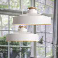 Josephine Pot Lid Pendant (in Black or White)