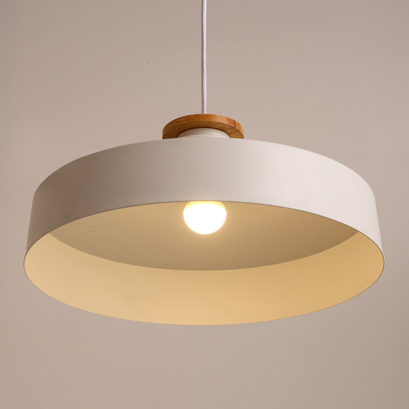 Josephine Pot Lid Pendant (in Black or White)