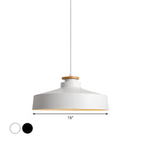 Josephine Pot Lid Pendant (in Black or White)