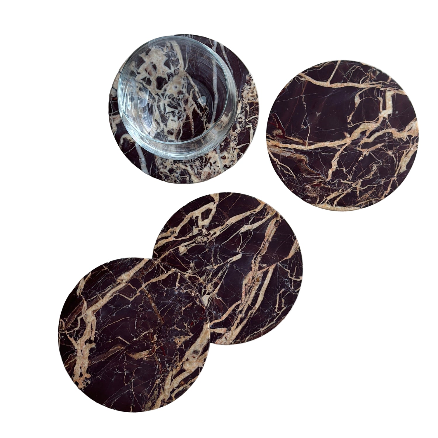 Oversized Coasters in Cherry Gold