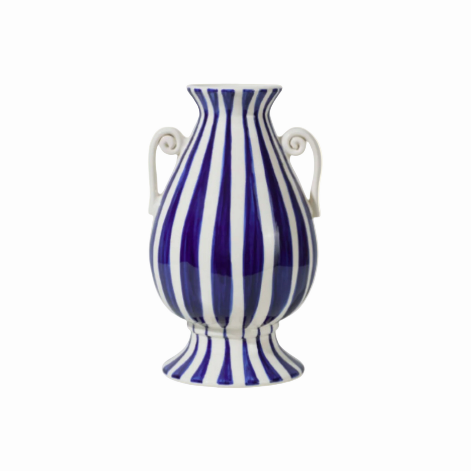 Colibri Striped Vase, Cobalt Blue