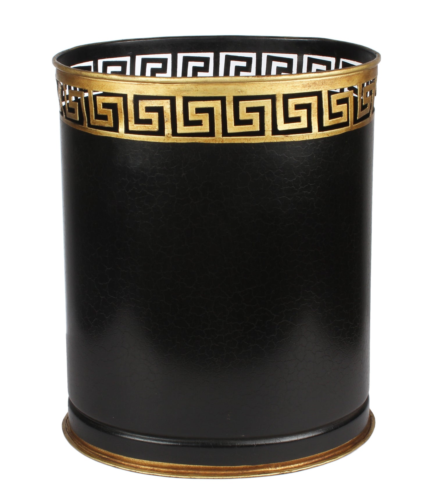 Black Greek Key Tissue Holder