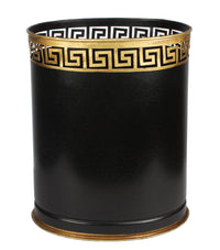 Black Greek Key Tissue Holder