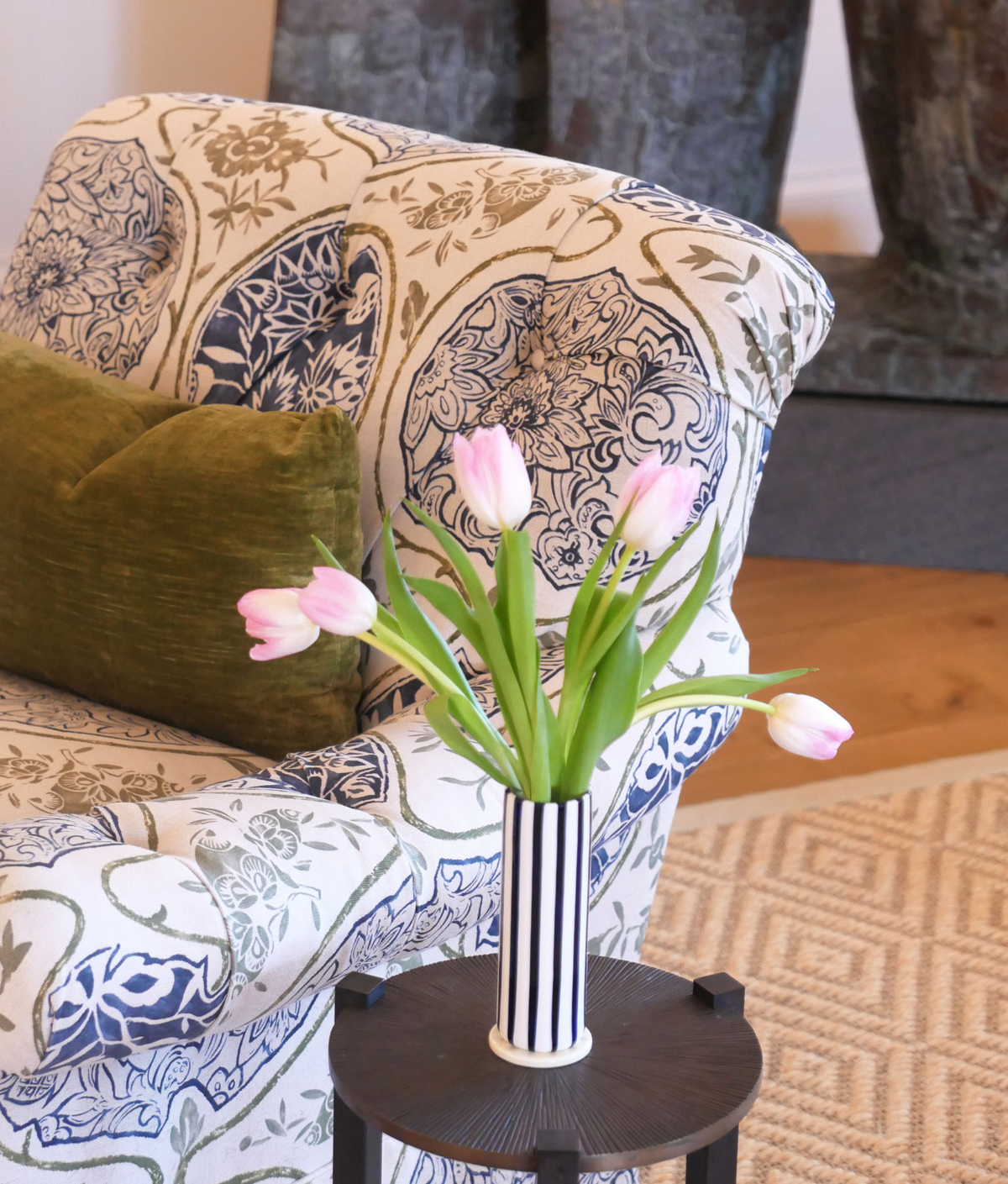 Venice Striped Vase, Blue