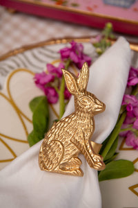Rabbit Napkin Rings – Gold (Set of 4)