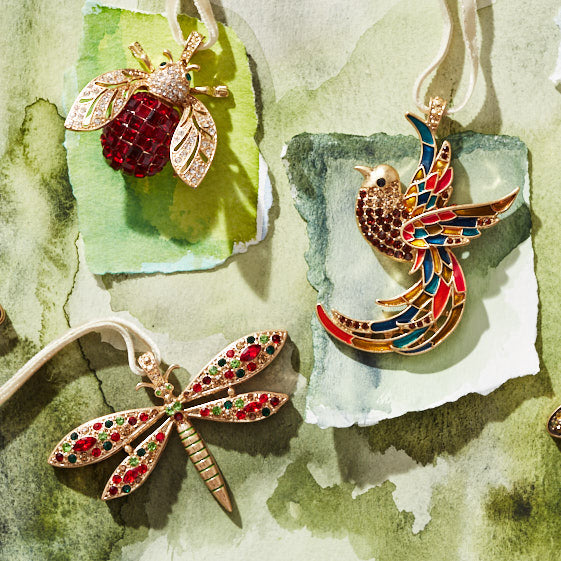 Sparkle Bee Ruby Hanging Ornament