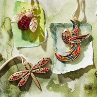 Sparkle Bee Ruby Hanging Ornament