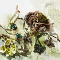 Vintage Bug Hanging Ornament, Emerald