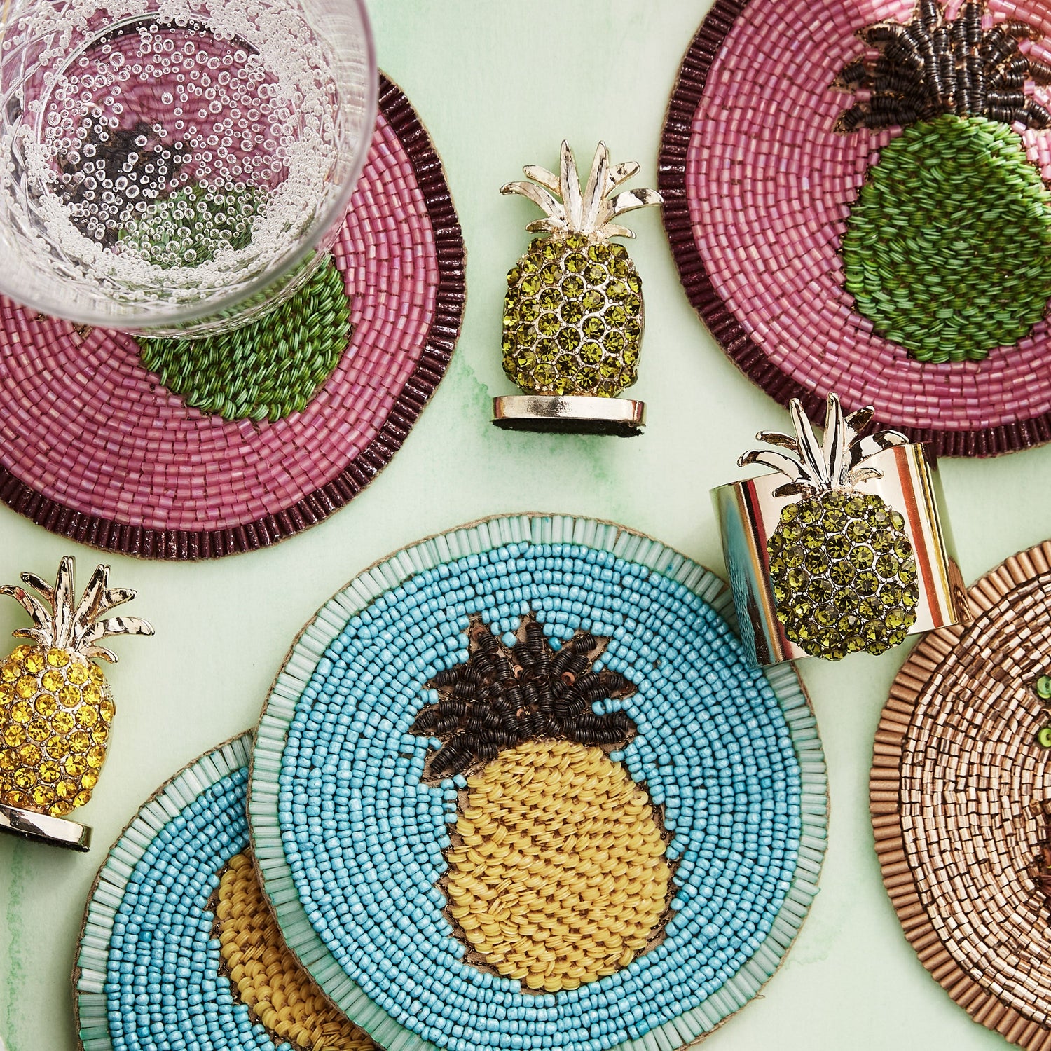 Pineapple Coasters – Set of 4