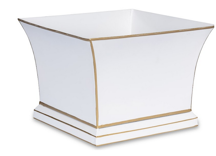Ivory & Gold Flared Planter (2 Sizes)