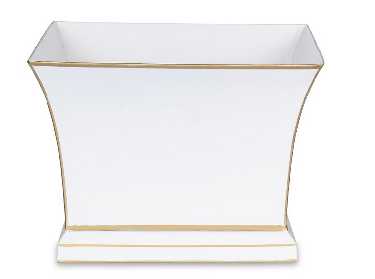 Ivory & Gold Flared Planter (2 Sizes)