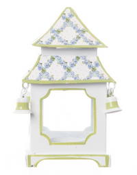 Soft Green Hydrangea Trellis Pagoda Lantern (various sizes)