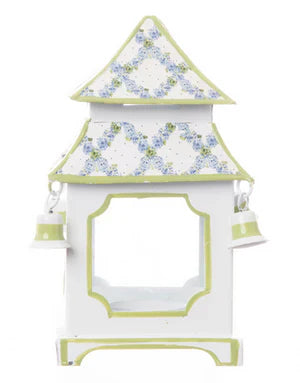 Soft Green Hydrangea Trellis Pagoda Lantern (various sizes)