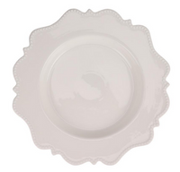 Ivory Beaded Scalloped Charger