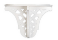 White Solid Wood Fretwork Bracket Wall Shelf