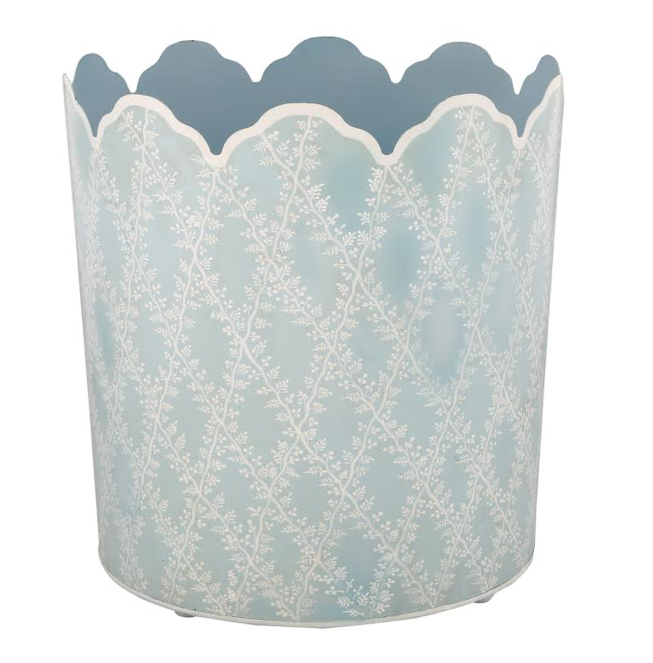 Pale Blue Trellis Floor Planter