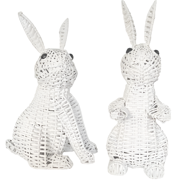 White Wicker Bunny