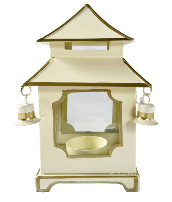 Ivory & Gold Pagoda Lantern (Various Sizes)