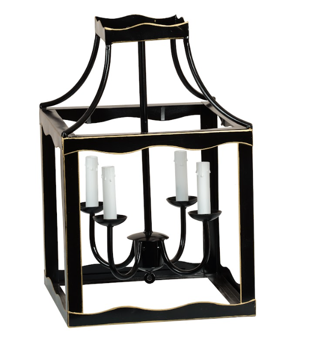 Black & Gold Medium Lantern