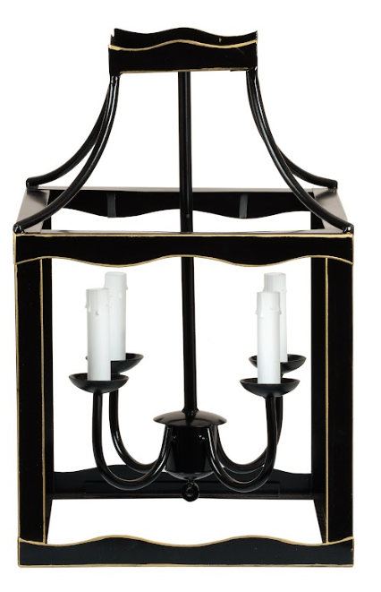 Black & Gold Medium Lantern
