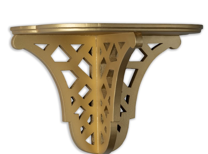 Gold Solid Wood Fretwork Bracket (2 Sizes)