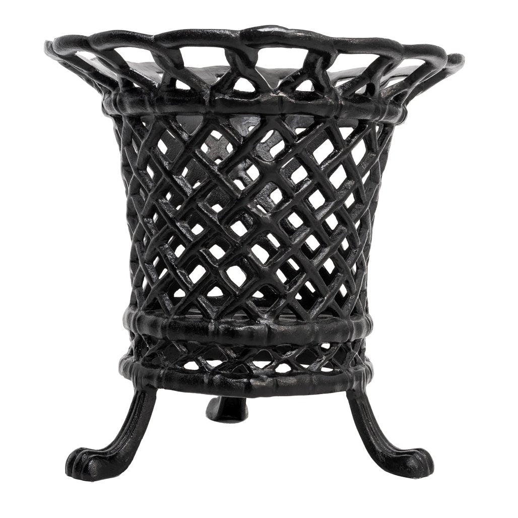 Black Lattice Footed Floor Planter