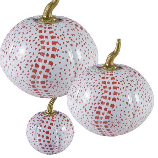 Rusty Red Dot Pumpkin (various sizes)