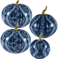 Navy Pumpkin with White Trellis(various sizes)
