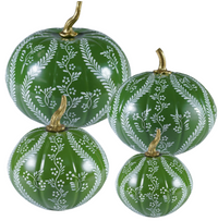 Green Pumpkin with White Trellis (various sizes)