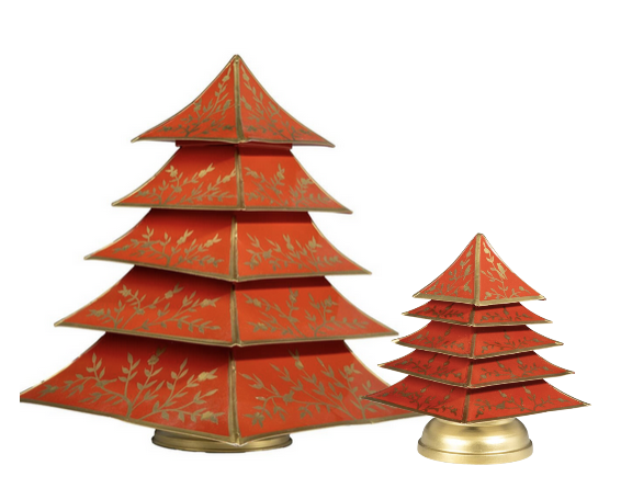 Red And Gold Branch Chinoiserie Tree (Various Sizes)