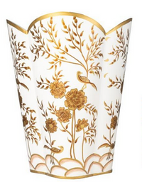 Ivory & Gold Pheasant Wastepaper Basket & Tissue (3 Options)