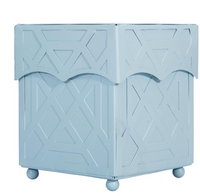 Slate Blue Chippendale Wastepaper Basket & Tissue (3 Options)
